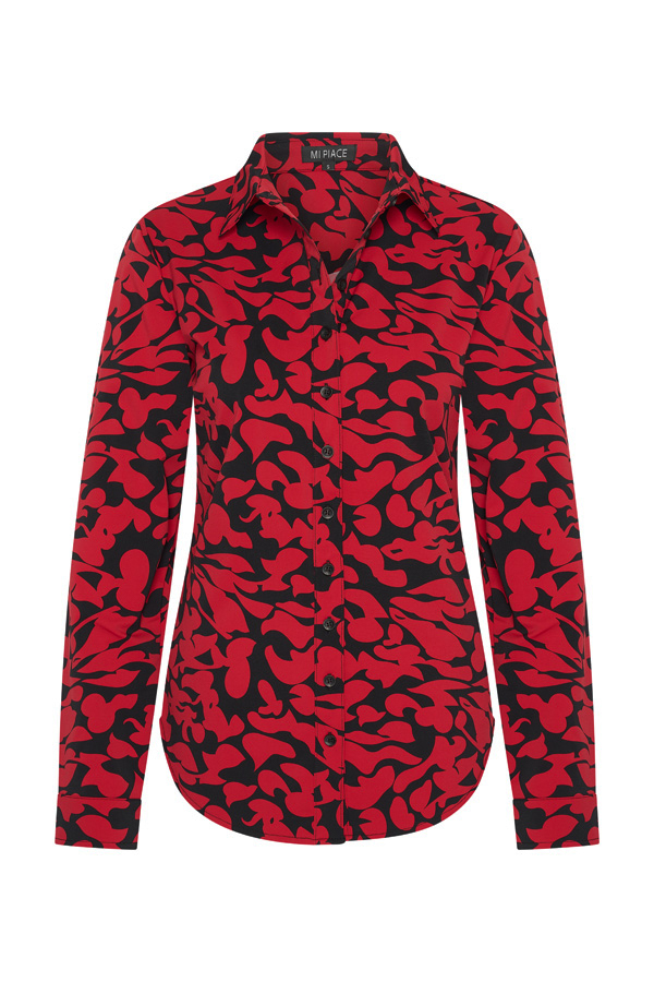 60840 dark red print Naomi pakket